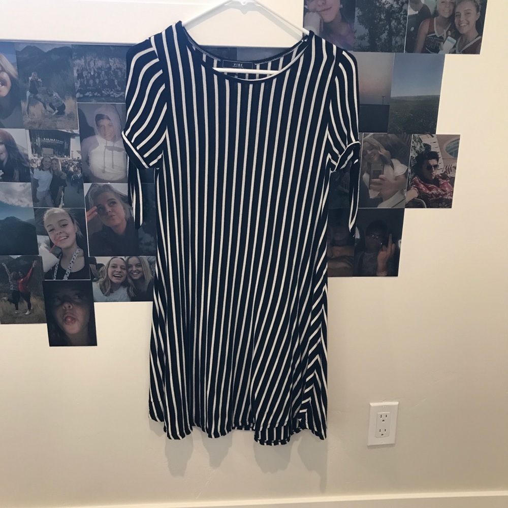 black and white mini dress